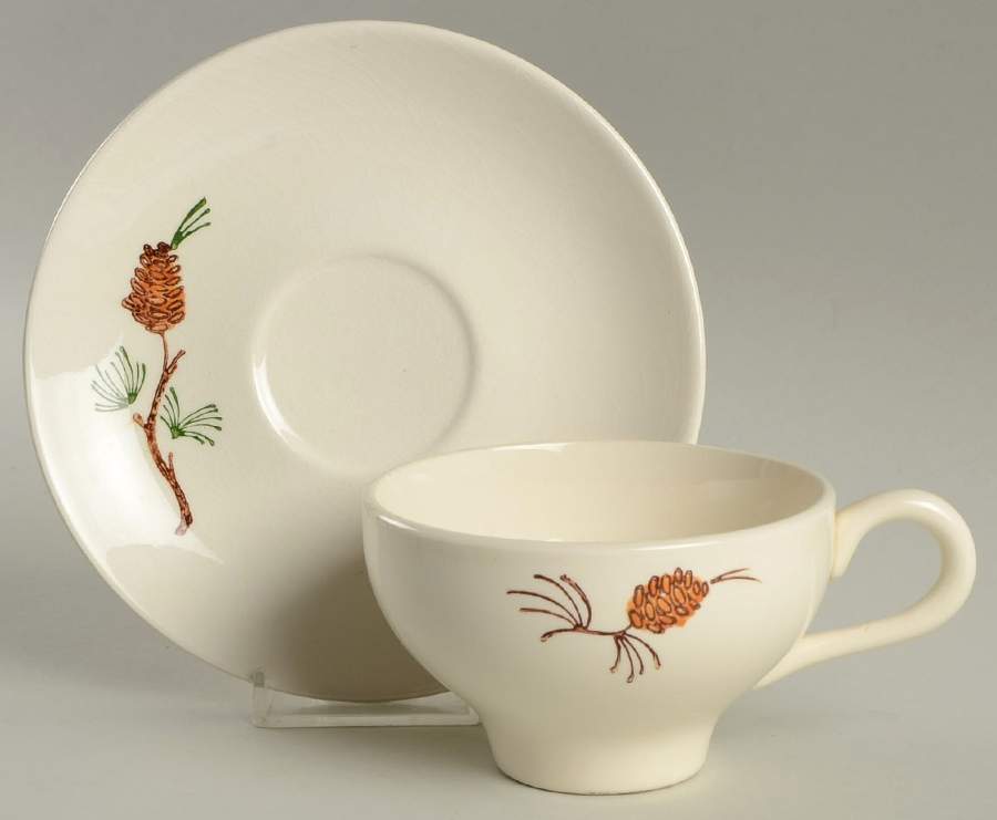 Pine Flat Cup & Saucer Set by Stetson-1