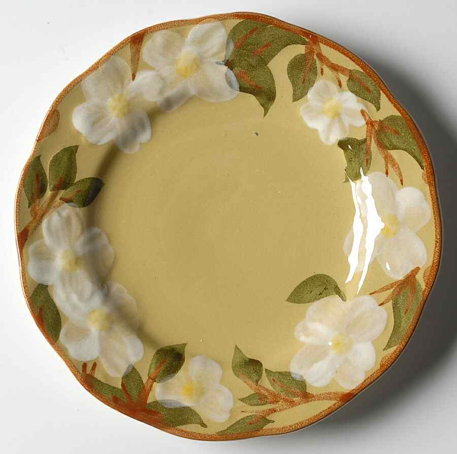 White Dogwood Salad Plate by Stangl-1