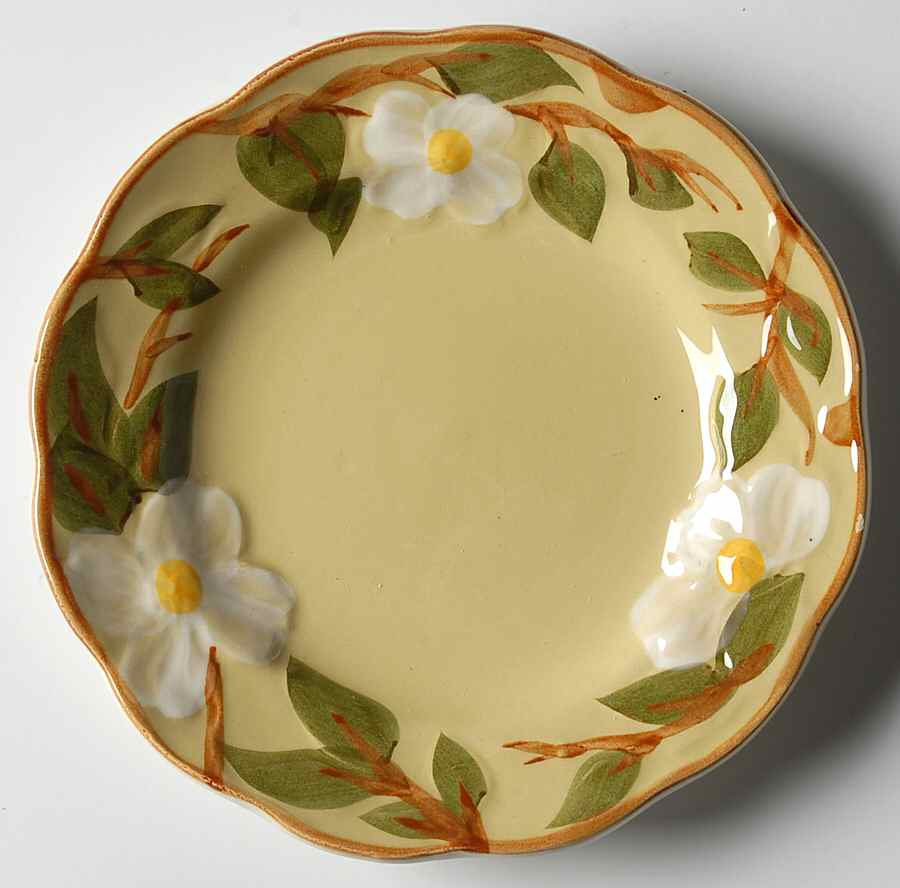 White Dogwood Bread & Butter Plate by Stangl-1