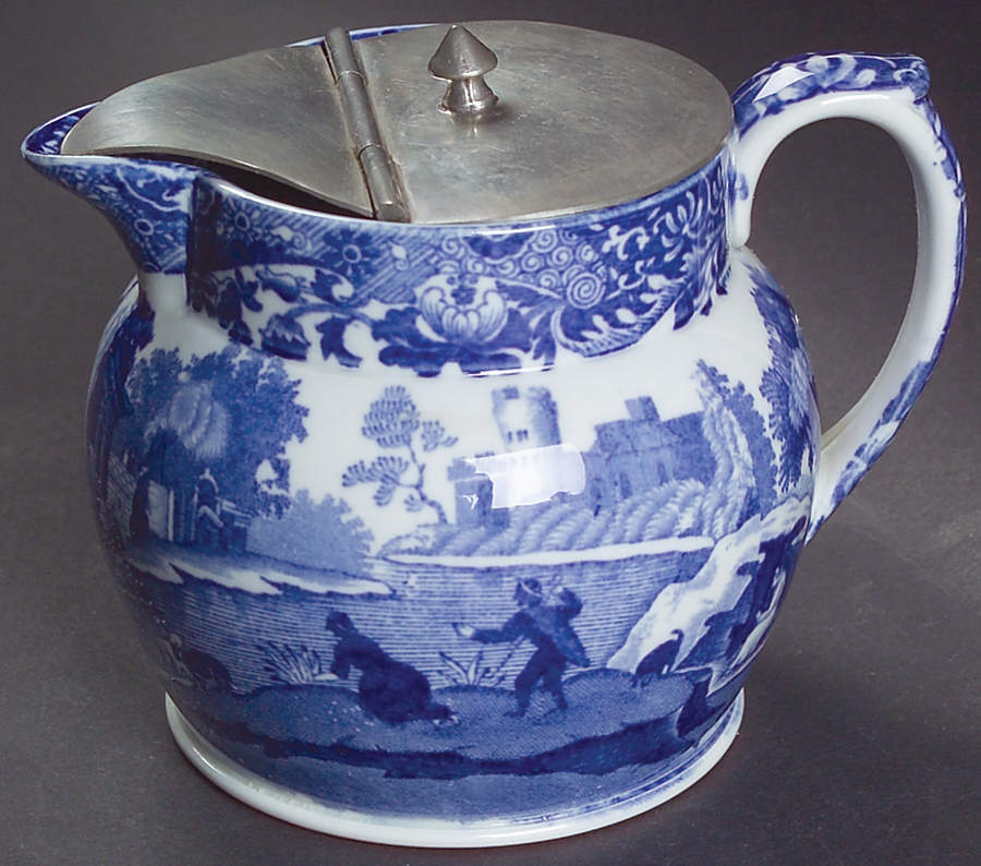 Blue Italian (Older) Syrup with Metal Lid by Spode-1