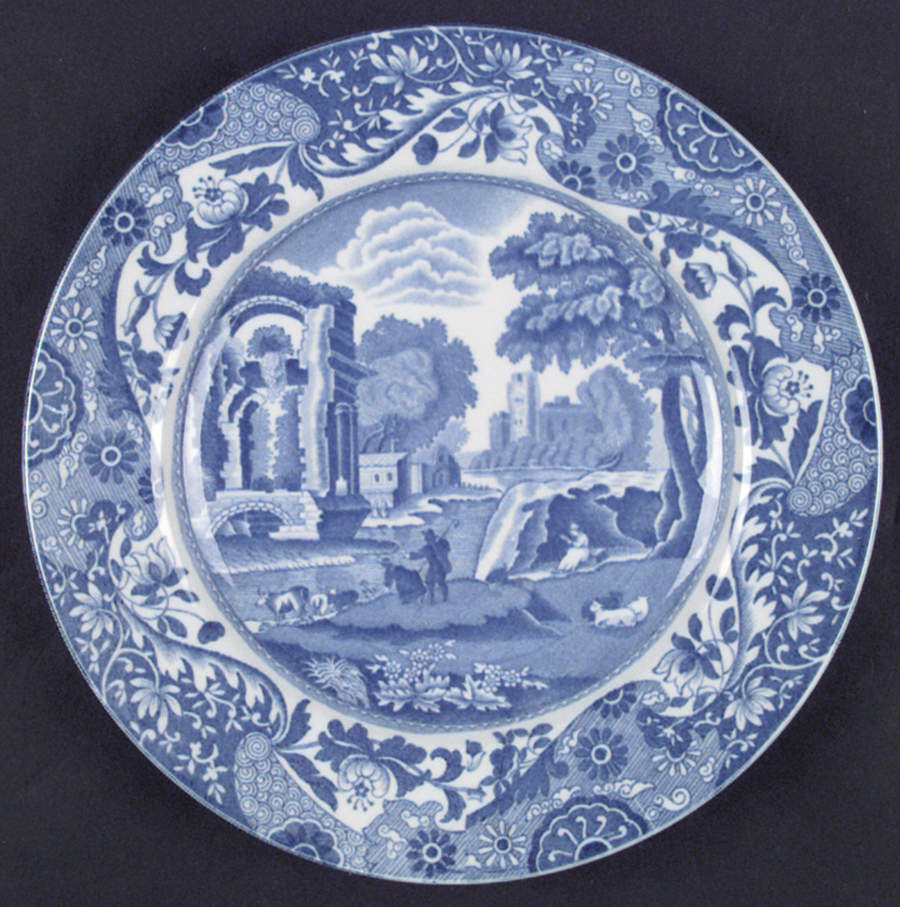 Blue Italian (Older) Luncheon Plate by Spode-1
