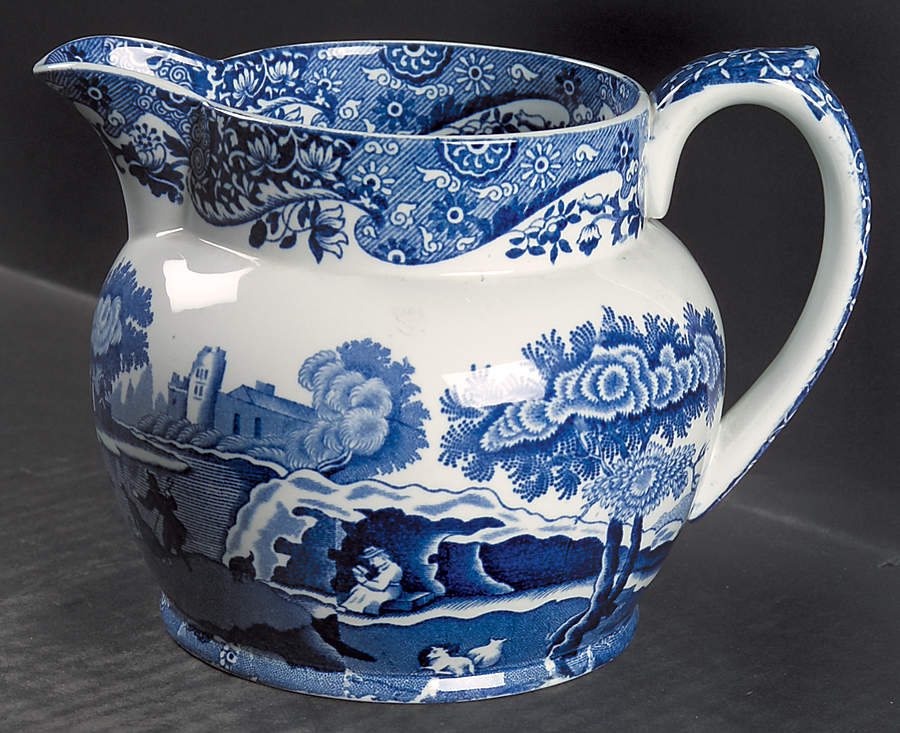 Blue Italian (Older) 28 Oz Milk Jug by Spode-1