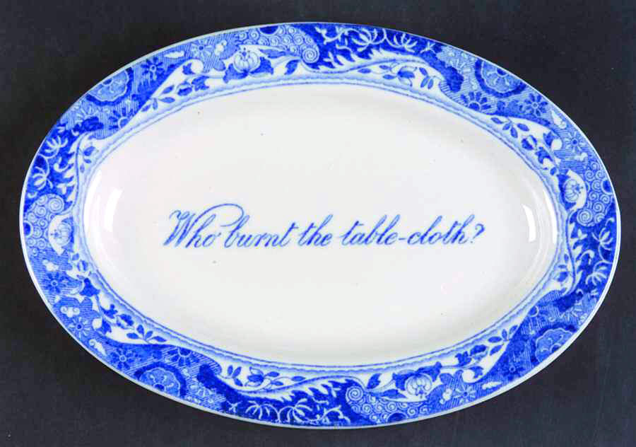 Blue Italian (Older) Oval Ashtray by Spode-1