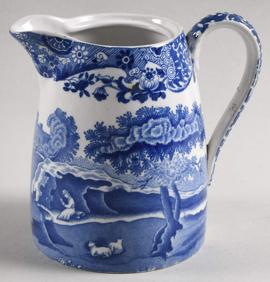 Blue Italian (Older) Hot Water Jug No Lid by Spode-1