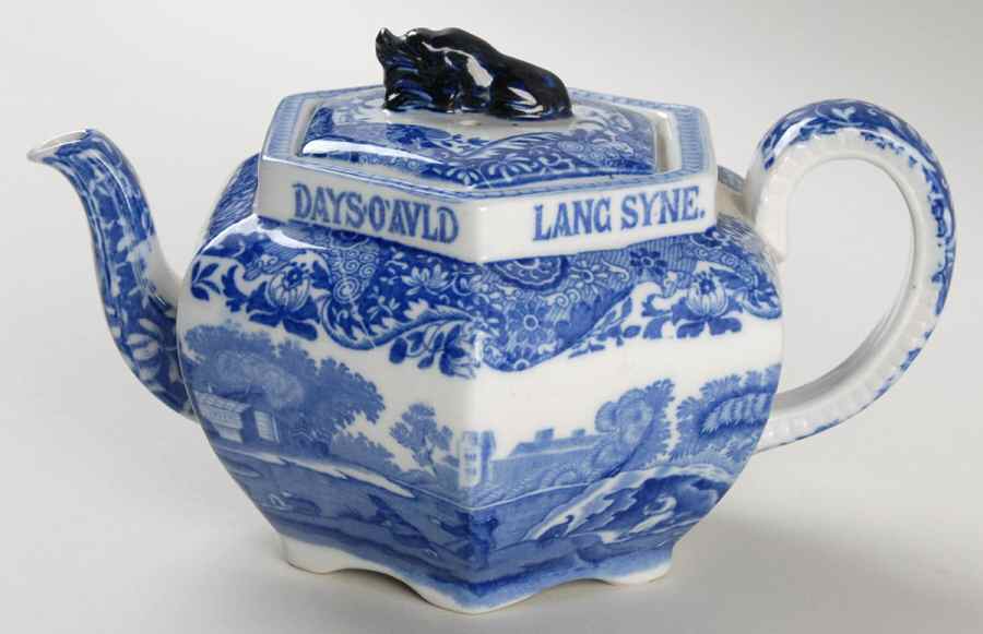 Blue Italian (Older) Mini Teapot & Lid by Spode-1