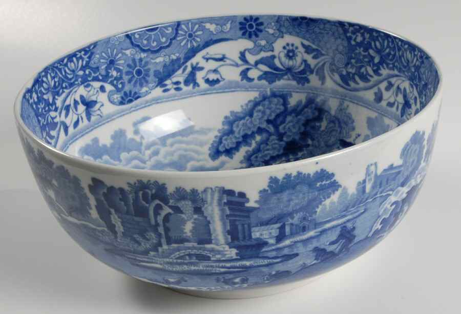 Blue Italian (Older) 8" Salad Serving Bowl by Spode-1