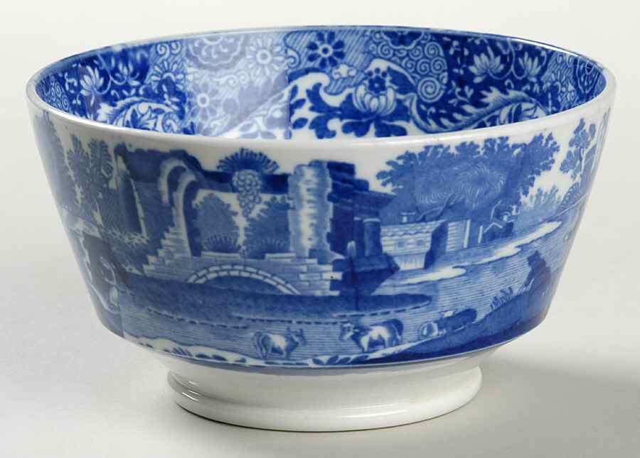 Blue Italian (Older) Open Sugar Bowl by Spode-1