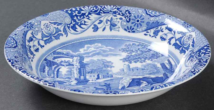 Blue Italian (Older) Coupe Soup Bowl by Spode-1