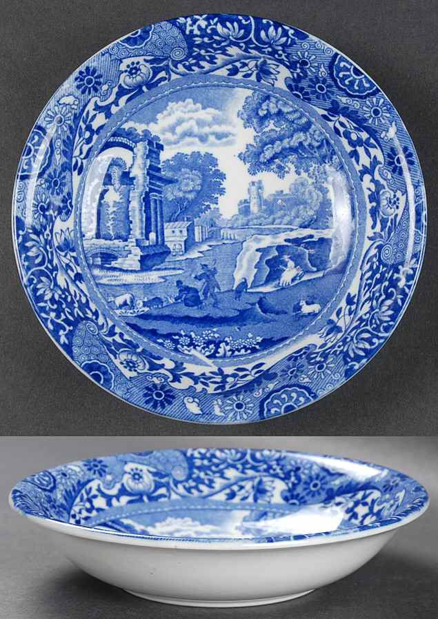 Blue Italian (Older) Coupe Cereal Bowl by Spode-1
