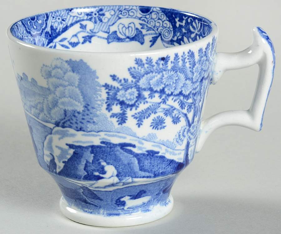 Blue Italian (Older) Footed Demitasse Cup by Spode-1