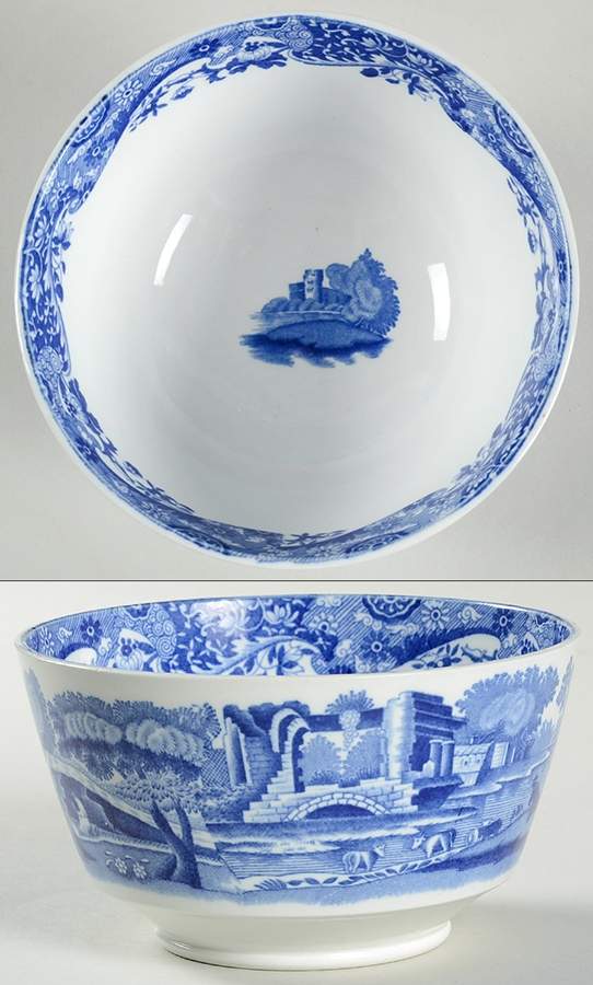 Blue Italian (Older) Cranberry Bowl by Spode-1