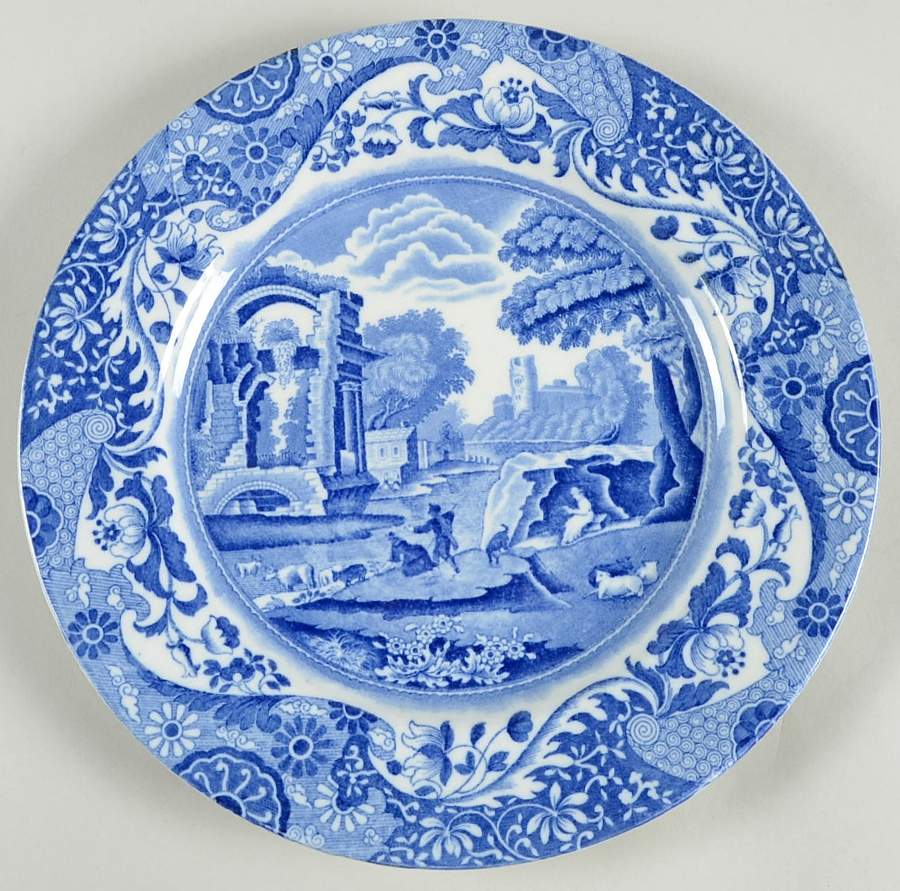 Blue Italian (Older) Dinner Plate by Spode-1