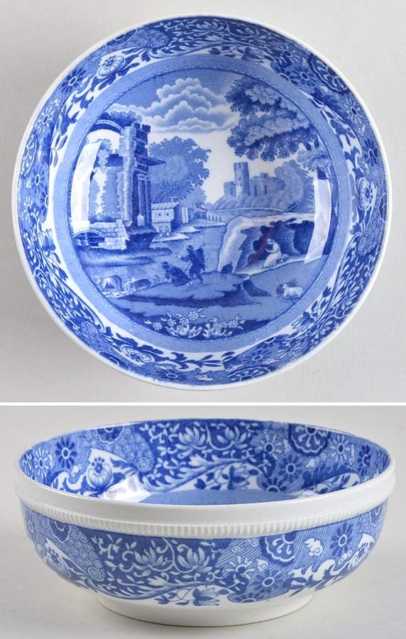 Blue Italian (Older) Fruit/Dessert (Sauce) Bowl by Spode-1