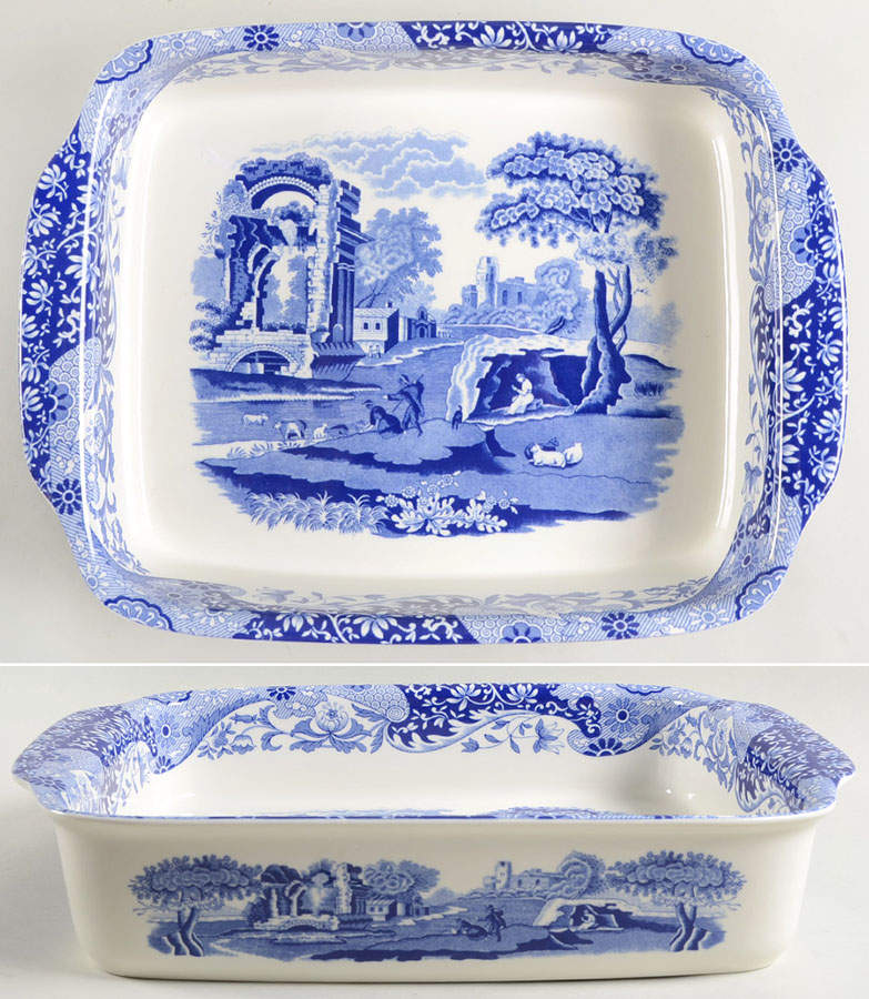 Blue Italian 15" Lasagna by Spode-1