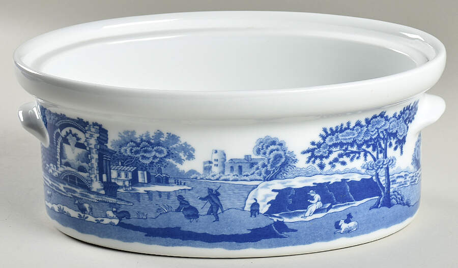 Blue Italian 2.5 Quart Oval Covered Casserole No Lid by Spode-1