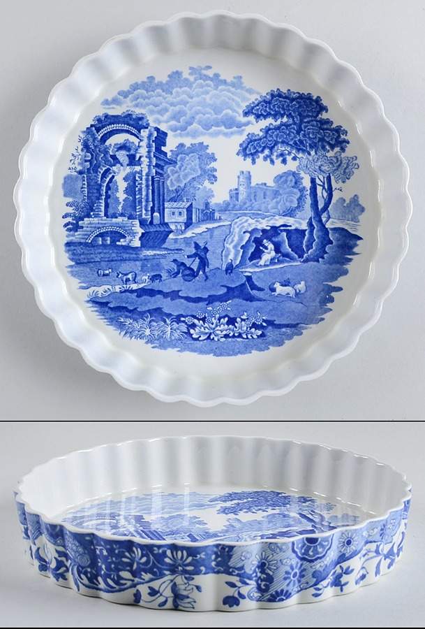 Blue Italian 9" Quiche by Spode-1