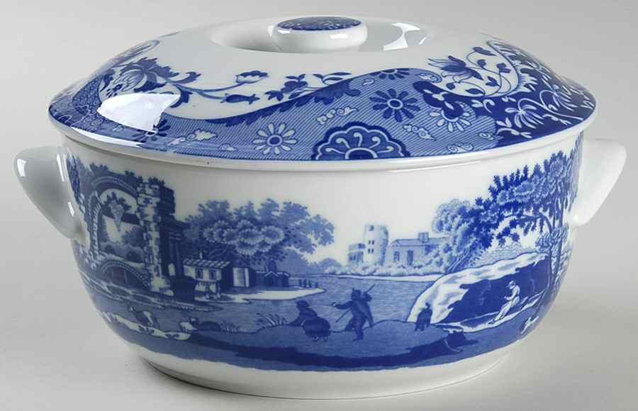 Blue Italian 1 Qt Round Covered Casserole by Spode-1