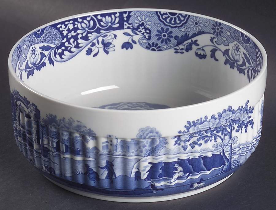 Blue Italian 7" Souffle by Spode-1