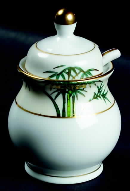 Three Bamboos Mustard Jar & Lid by Soko-1