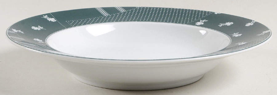 Applique Large Rim Soup Bowl by Studio Nova-1