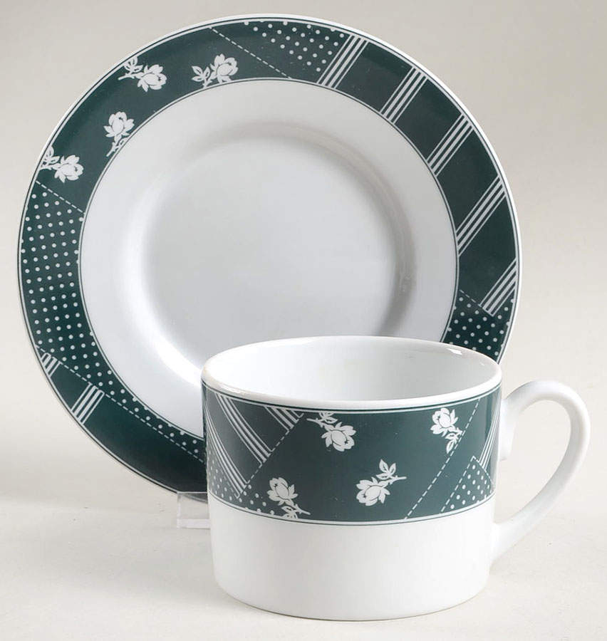 Applique Flat Cup & Saucer Set by Studio Nova-1