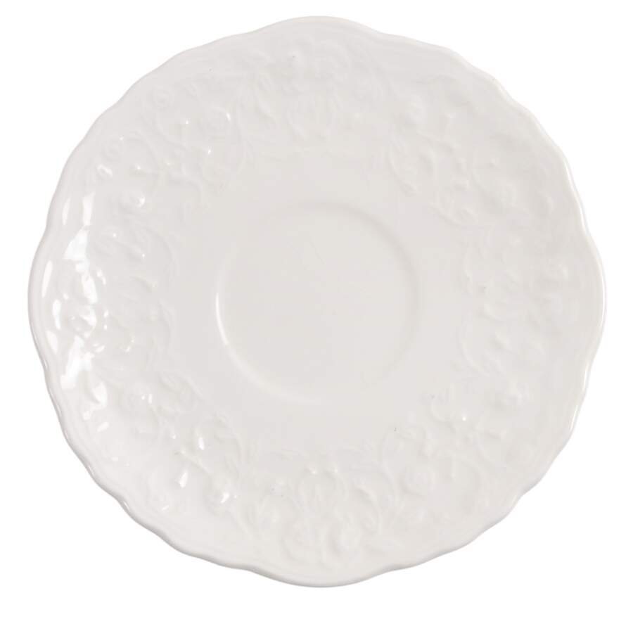 Rose Point Saucer by Steubenville-1