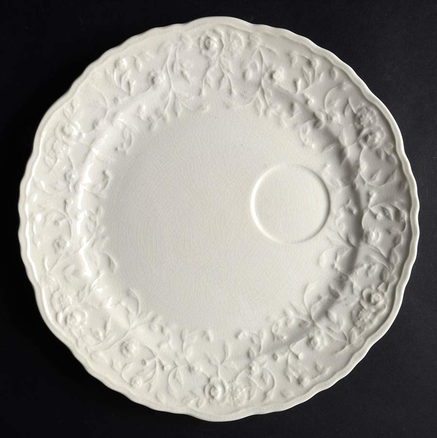 Rose Point Snack Plate by Steubenville-1