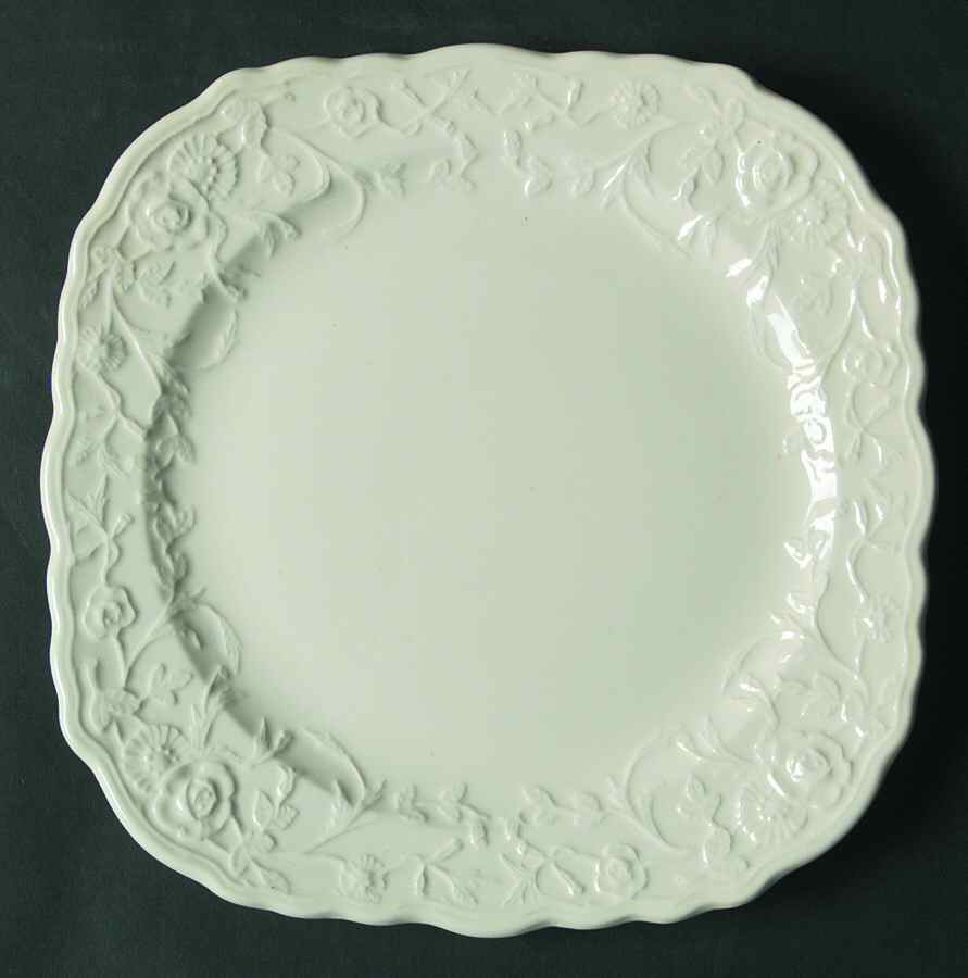 Rose Point Square Salad Plate by Steubenville-1