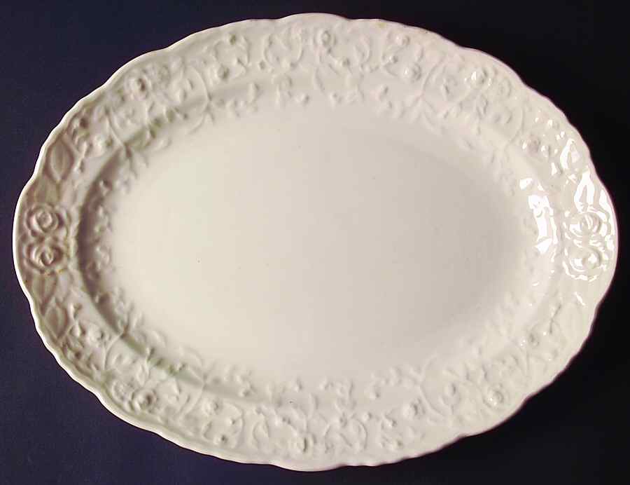 Rose Point 13" Oval Serving Platter by Steubenville-1