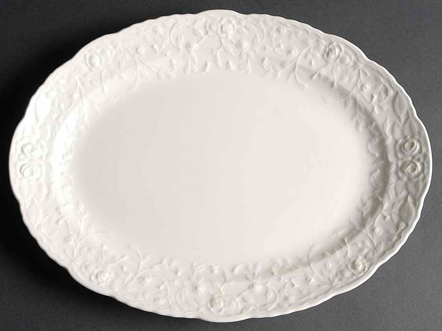 Rose Point 15" Oval Serving Platter by Steubenville-1