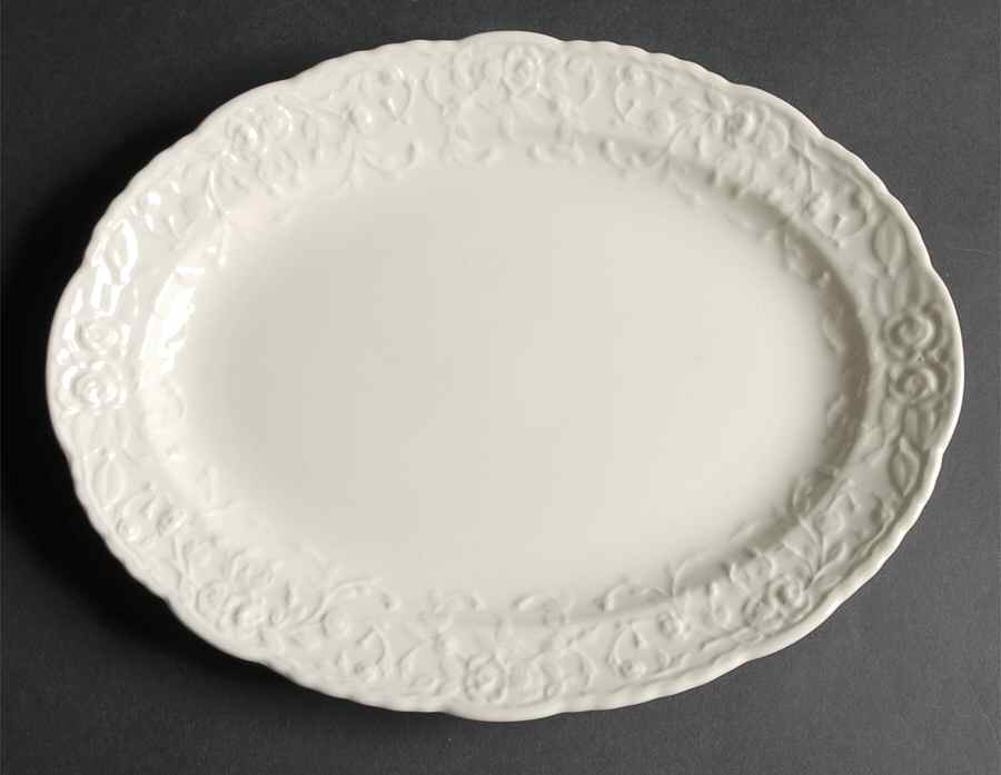 Rose Point 11" Oval Serving Platter by Steubenville-1