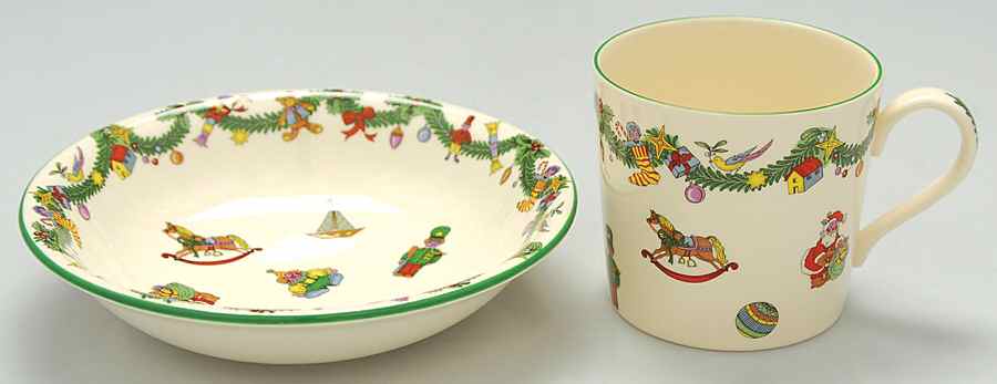 Christmas Toys (2 Piece) Child's Set (Mug & Bowl) by Spode-1