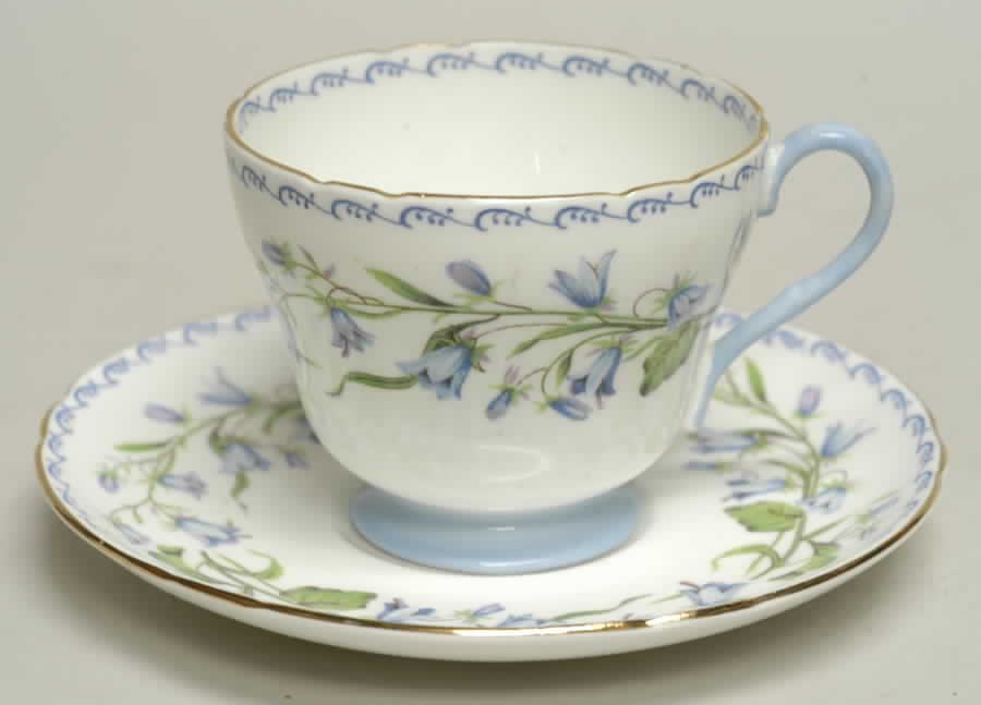 Harebell (Richmond) Footed Cup & Saucer Set by Shelley-1
