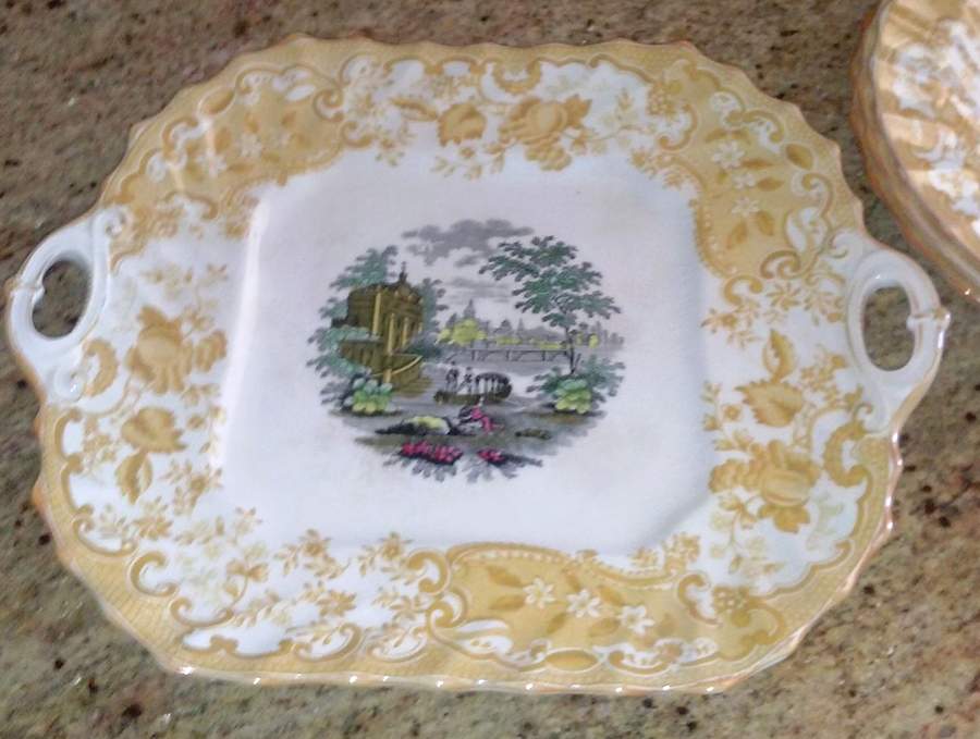 2-8408 Square Handled Cake Plate by Spode-1