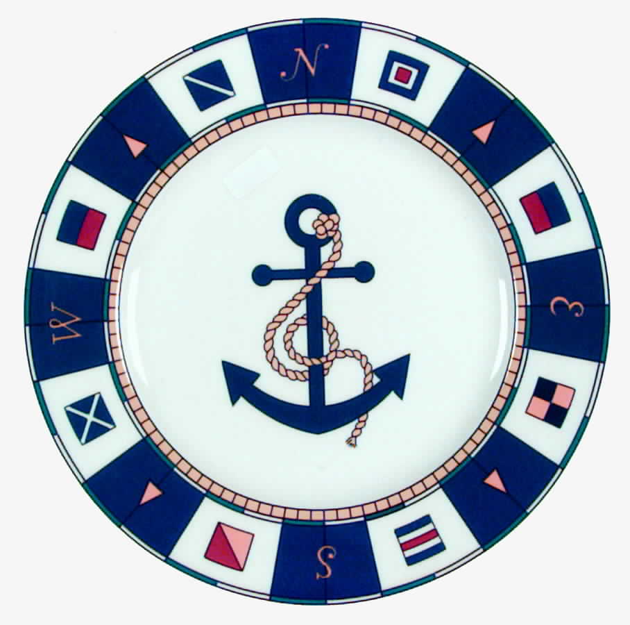 Anchors Aweigh Salad Plate by Sango-1