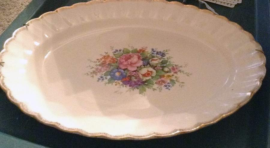 SEB39 13" Oval Serving Platter by Sebring Pottery-1