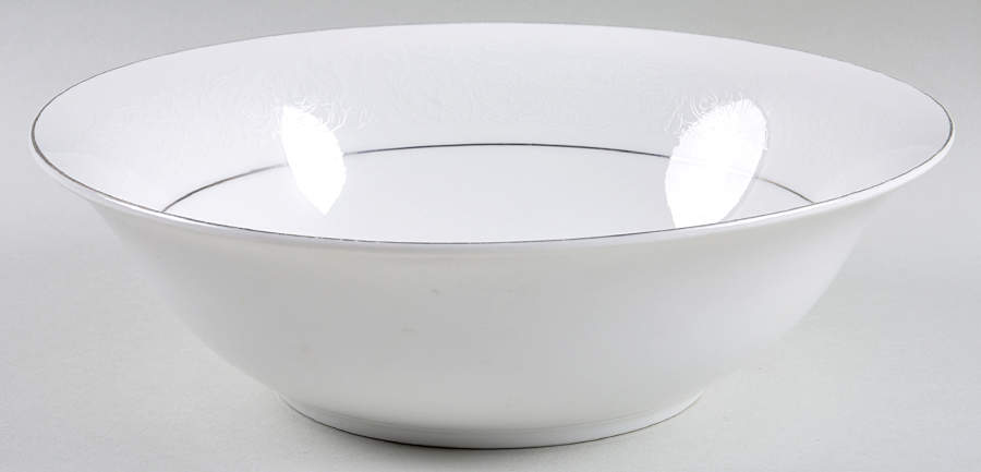 White On White 9" Round Vegetable Bowl by Sango-1