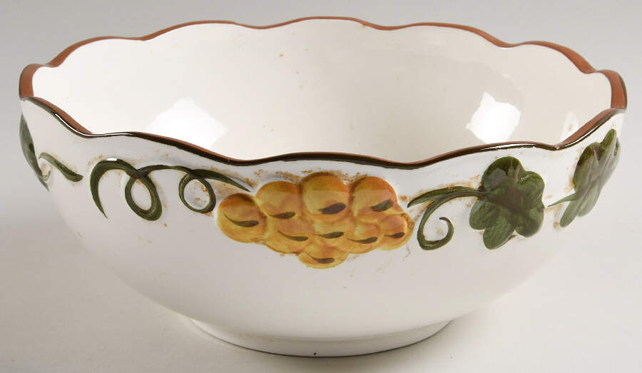Sculptured Fruit 10" Large Salad Serving Bowl by Stangl-1