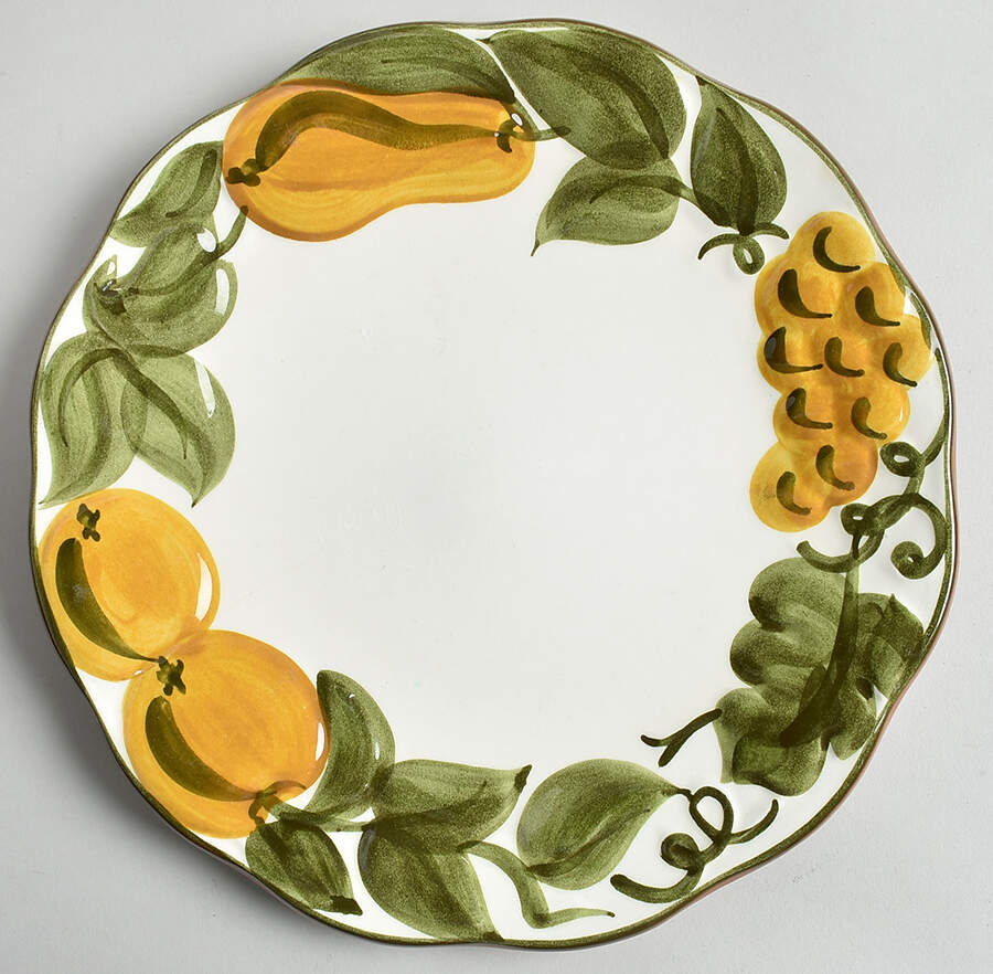 Sculptured Fruit Dinner Plate by Stangl-1