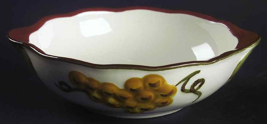 Sculptured Fruit Lugged Soup Bowl by Stangl-1