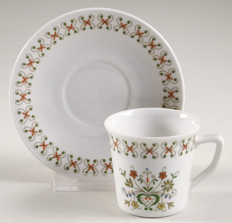 SLT130 Flat Demitasse Cup & Saucer Set by Seltmann-1