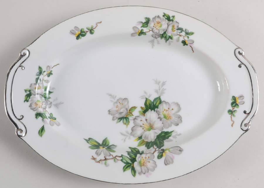 SLV1 12" Oval Serving Platter by Silvern China (Japan)-1