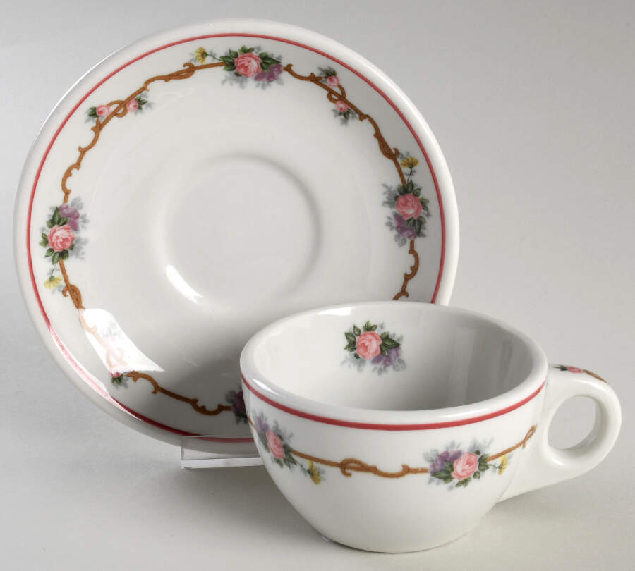 SHO121 Flat Cup & Saucer Set by Shenango-1