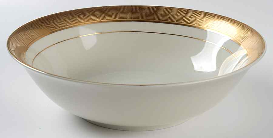 Metropolitan Gold 9" Round Vegetable Bowl by Sango-1