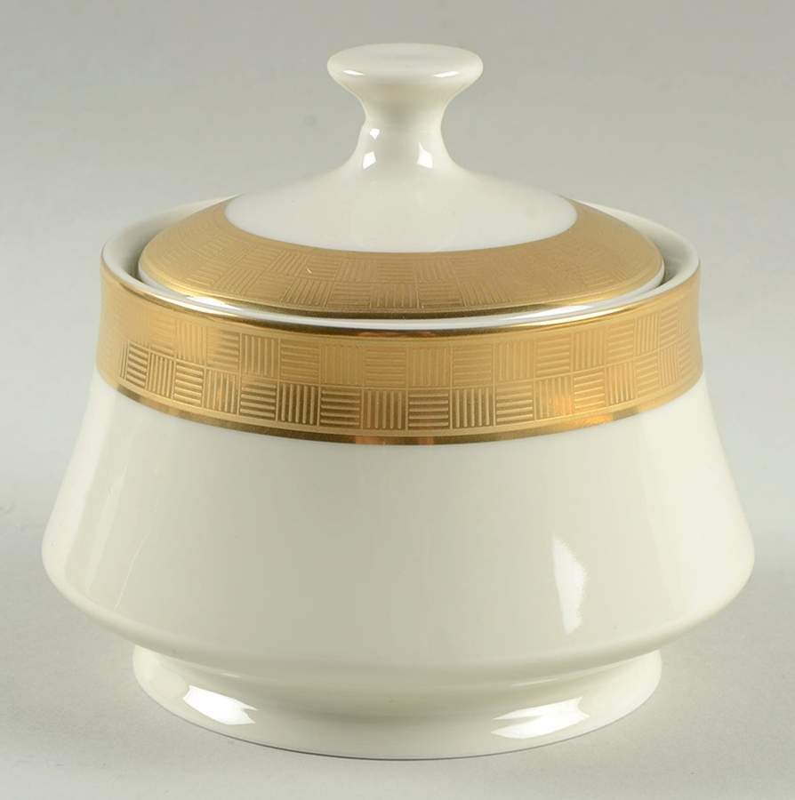Metropolitan Gold Sugar Bowl & Lid by Sango-1