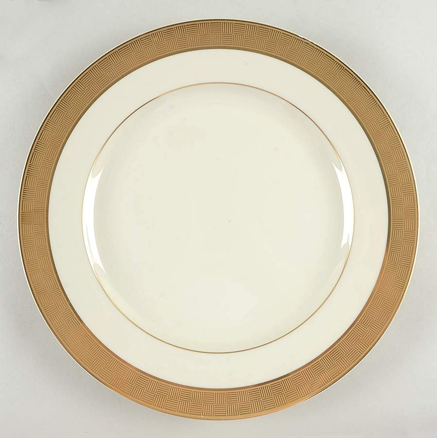 Metropolitan Gold 12" Chop Plate (Round Platter) by Sango-1