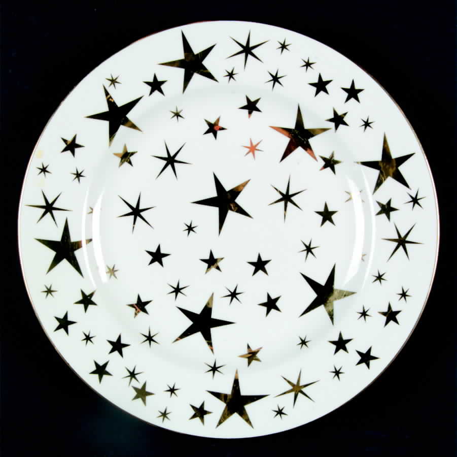 Classic Gold Stars Salad Plate by Sakura-1