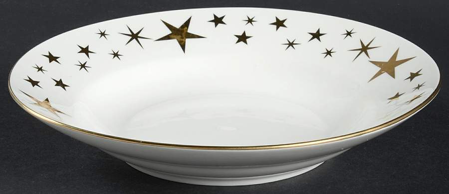 Classic Gold Stars Rim Soup Bowl by Sakura-1