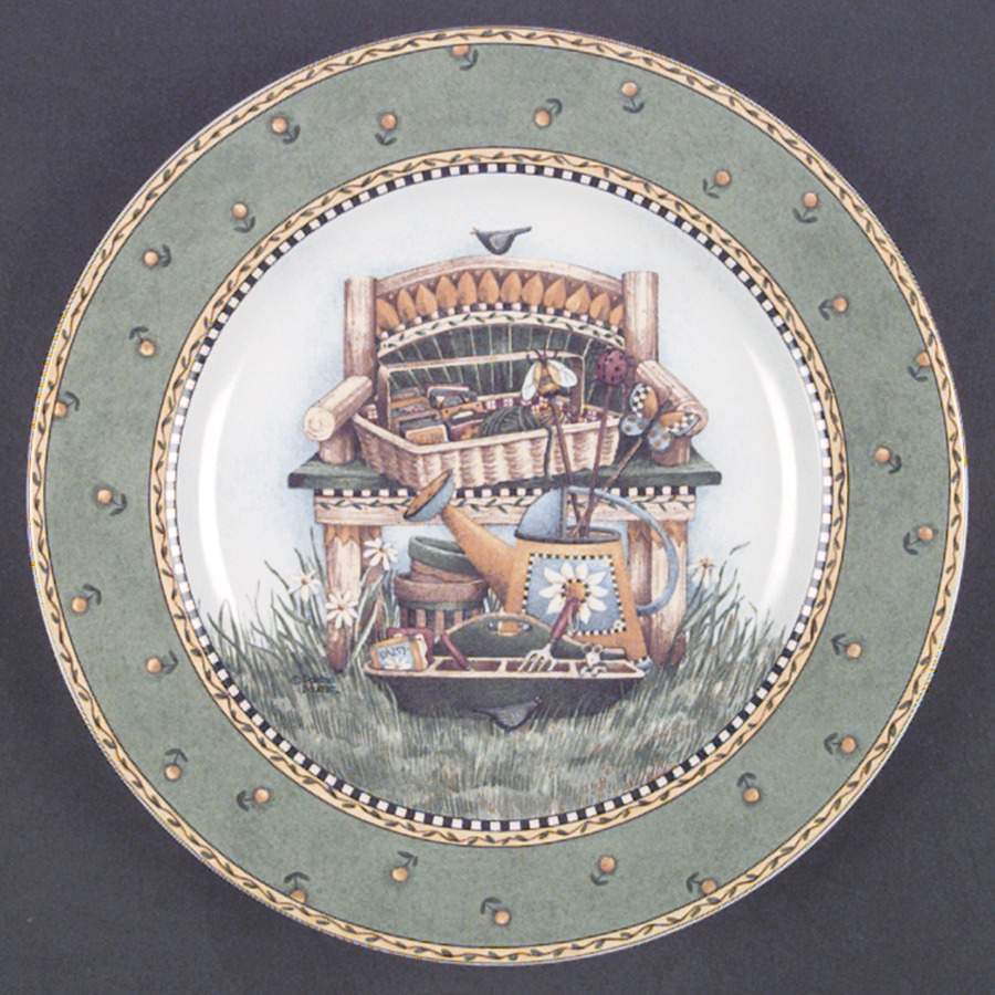 Garden Vignette Salad Plate by Sakura-1