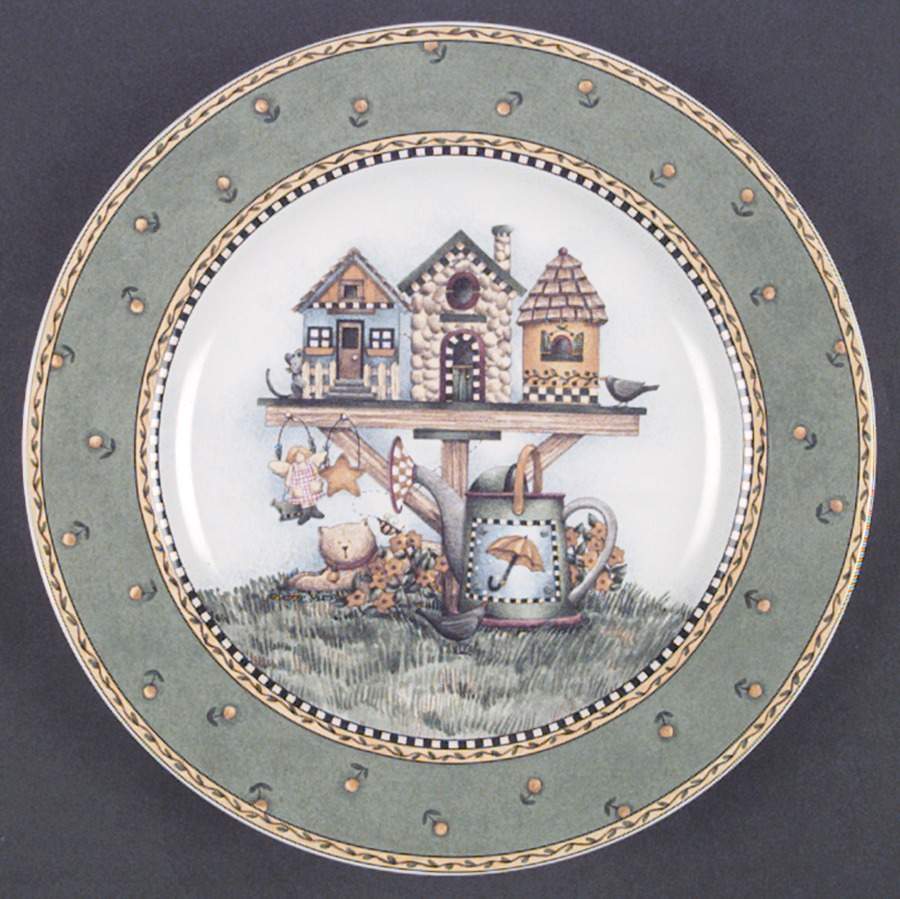 Garden Vignette Salad Plate by Sakura-1